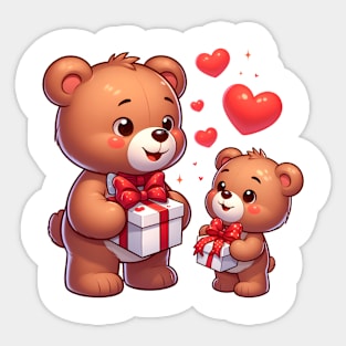 Valentine's Cartoon Delights Sticker